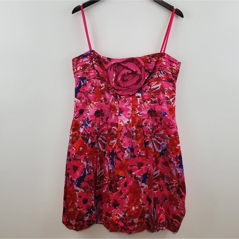 BCBGMaxAzria Begonia Pink Strapless Bubble Dress